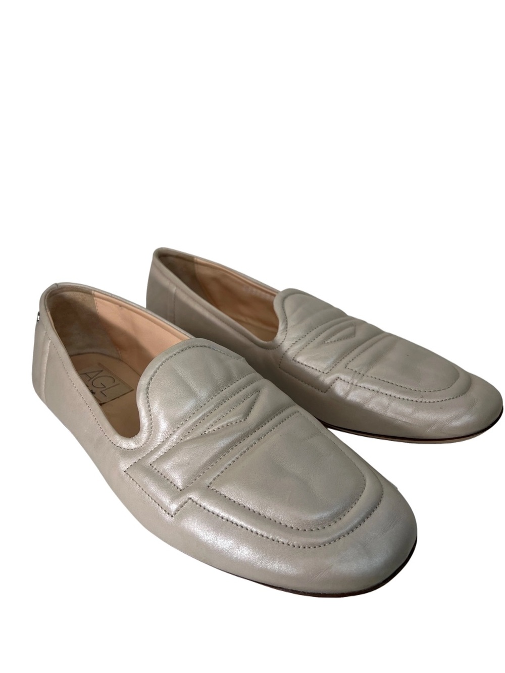 AGL Cher Stitch Leather Penny Loafer Pearl Leather Slip-On Shoes EU 40 - Picture 8 of 13